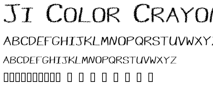 JI Color Crayons font